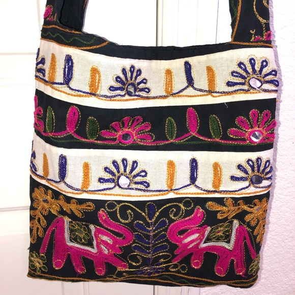 Beautiful Long Strap Elephant Embellished Purse - Picture 1 of 4